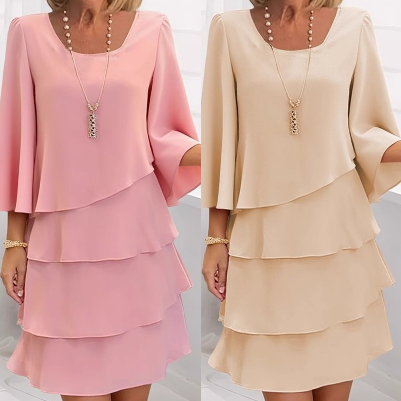 ✨Women's Tiered Ruffle Dress with Flared Sleeves