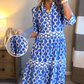📢📢50%  OFF⏰Women’s Geometric Print V-Neck Maxi Dress