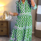 📢📢50%  OFF⏰Women’s Geometric Print V-Neck Maxi Dress
