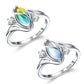 💍Geometric Oval Moonstone Ring with Zirconia Accents – Mystical, Sparkling & Timelessly Elegant! 🌙✨