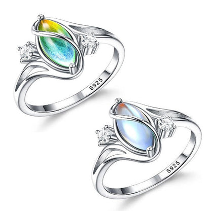 💍Geometric Oval Moonstone Ring with Zirconia Accents – Mystical, Sparkling & Timelessly Elegant! 🌙✨