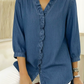 ⏰Women's Casual Ruffle V-Neck Shirt | Soft, Breathable & Flattering High-Low Hem✨