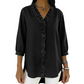 ⏰Women's Casual Ruffle V-Neck Shirt | Soft, Breathable & Flattering High-Low Hem✨