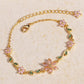 Women's Cherry Blossom Rhinestone Bracelet
