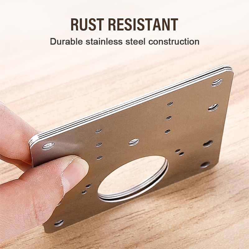 🚪 50% OFF🔧 Hinge Repair Plate – Fix Loose Cabinet Doors Fast, No Replacement – Stainless Steel & Dual-Sided 🛠️