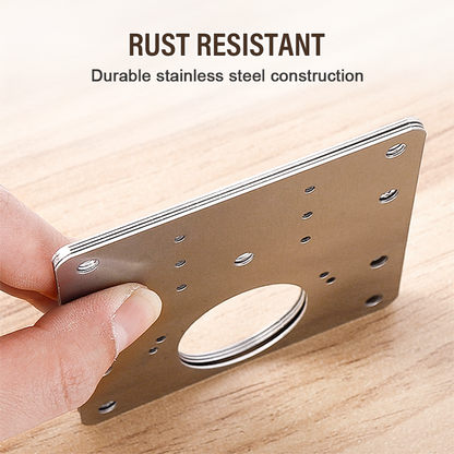 🚪 50% OFF🔧 Hinge Repair Plate – Fix Loose Cabinet Doors Fast, No Replacement – Stainless Steel & Dual-Sided 🛠️