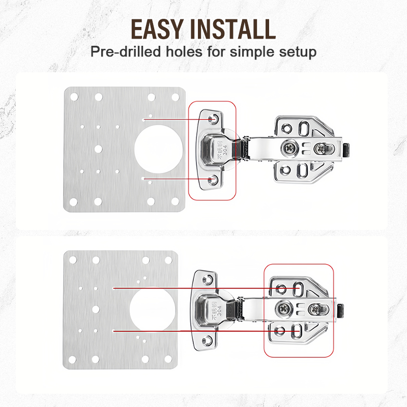 🚪 50% OFF🔧 Hinge Repair Plate – Fix Loose Cabinet Doors Fast, No Replacement – Stainless Steel & Dual-Sided 🛠️