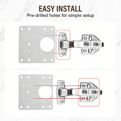🚪 50% OFF🔧 Hinge Repair Plate – Fix Loose Cabinet Doors Fast, No Replacement – Stainless Steel & Dual-Sided 🛠️