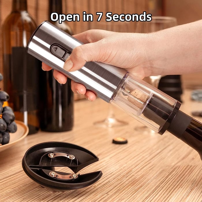Electric Wine Opener Set - USB Rechargeable Corkscrew with 6 Accessories