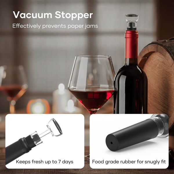 Electric Wine Opener Set - USB Rechargeable Corkscrew with 6 Accessories
