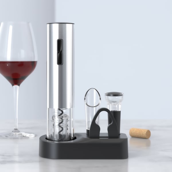 Electric Wine Opener Set - USB Rechargeable Corkscrew with 6 Accessories