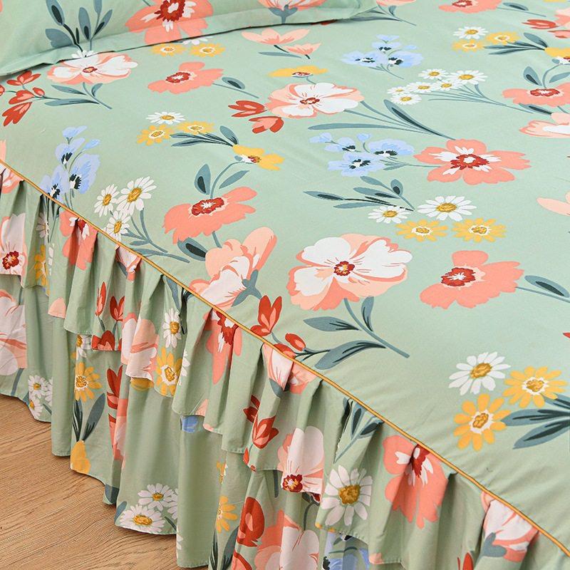 3-Piece Ruffled Bed Skirt Set