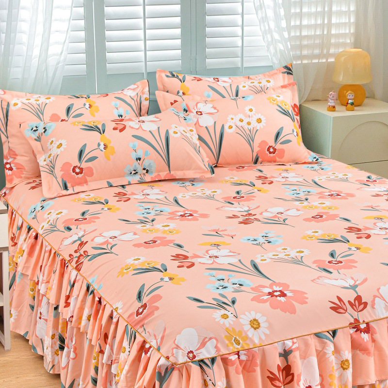 3-Piece Ruffled Bed Skirt Set