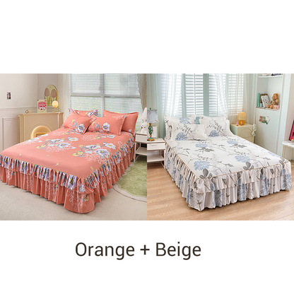 3-Piece Ruffled Bed Skirt Set