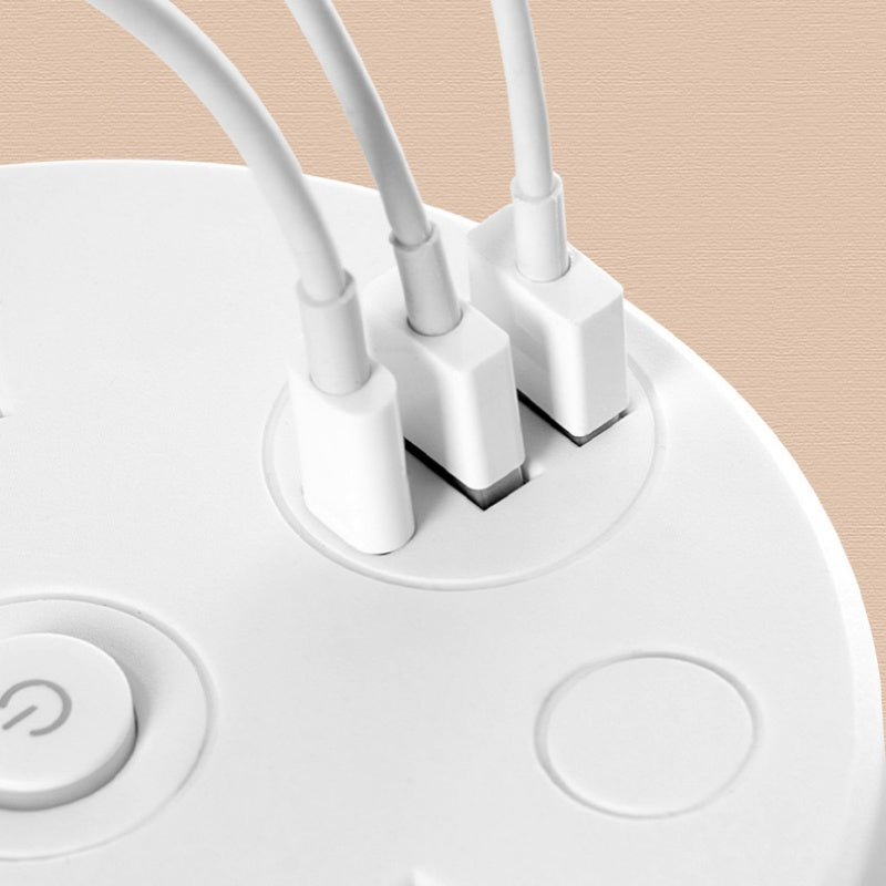 Retractable Power Strip with Hook & USB Ports