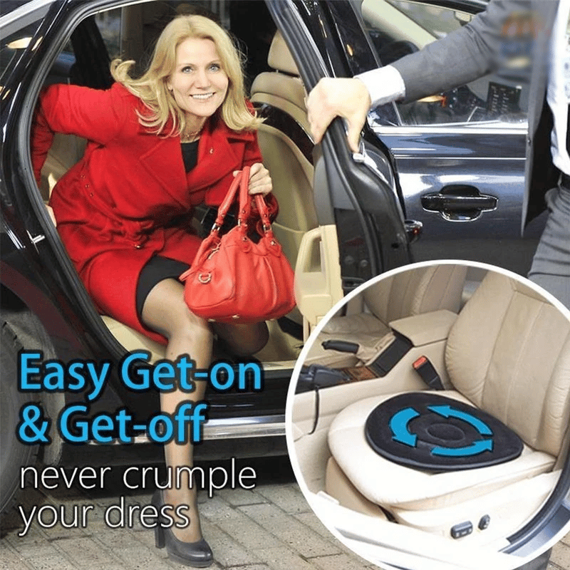 🪑✨360° Rotating Seat Cushion - Ergonomic Support for Office Chair and Car with Memory Foam Core🔄💺