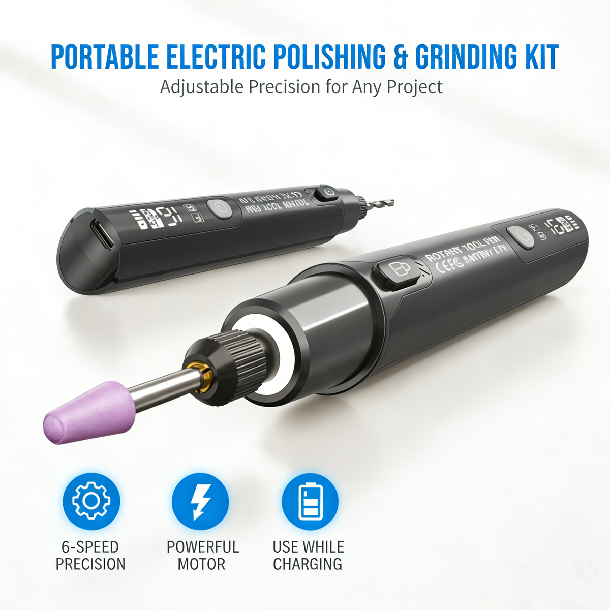 🔧 LIMITED-TIME 50% OFF! ⚙️ Portable Electric Polishing & Grinding Kit – Multi-task, Adjustable, Quiet ✨