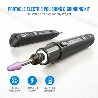 🔧 LIMITED-TIME 50% OFF! ⚙️ Portable Electric Polishing & Grinding Kit – Multi-task, Adjustable, Quiet ✨