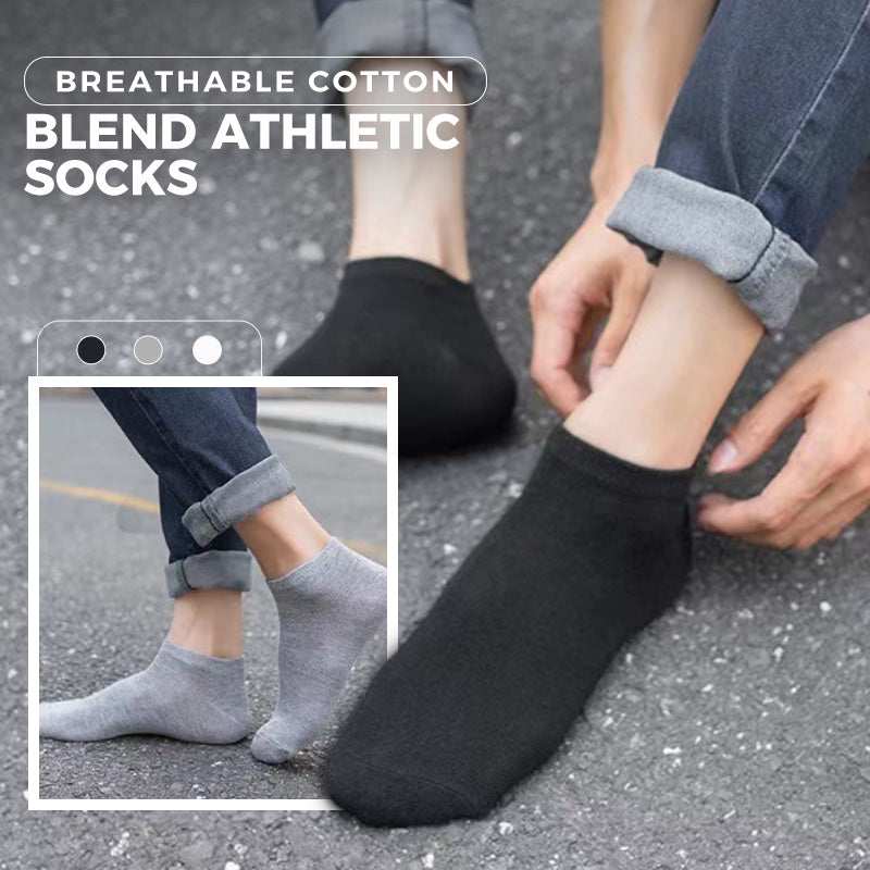 Breathable Cotton Blend Athletic Socks  ( 5pairs)