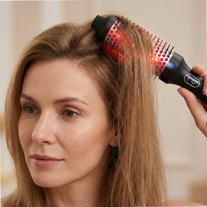 2-in-1 Hair Straightener & Curler Heated Comb