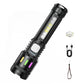 Multifunctional Zoom LED Flashlight with Power Display
