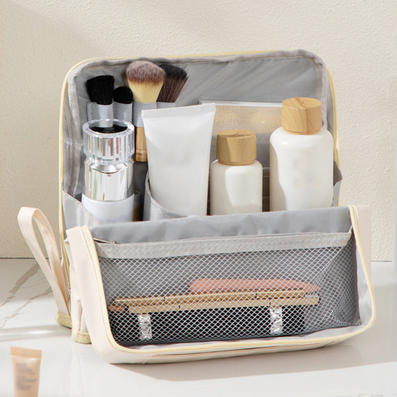 Stylish Handheld Partitioned Cosmetic Bag