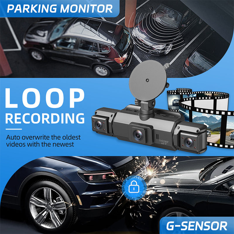 4-Channel HD Dash Cam with Night Vision