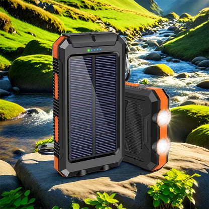⚡ Portable Solar Power Bank – Solar Powered Charger with Dual LED Flashlights 🔋