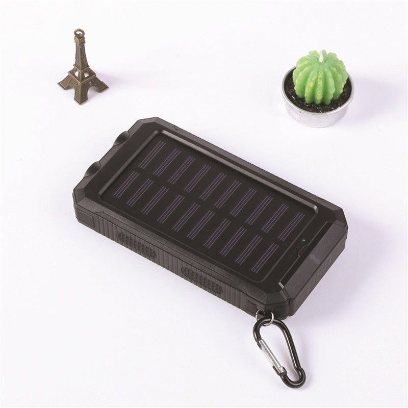 ⚡ Portable Solar Power Bank – Solar Powered Charger with Dual LED Flashlights 🔋