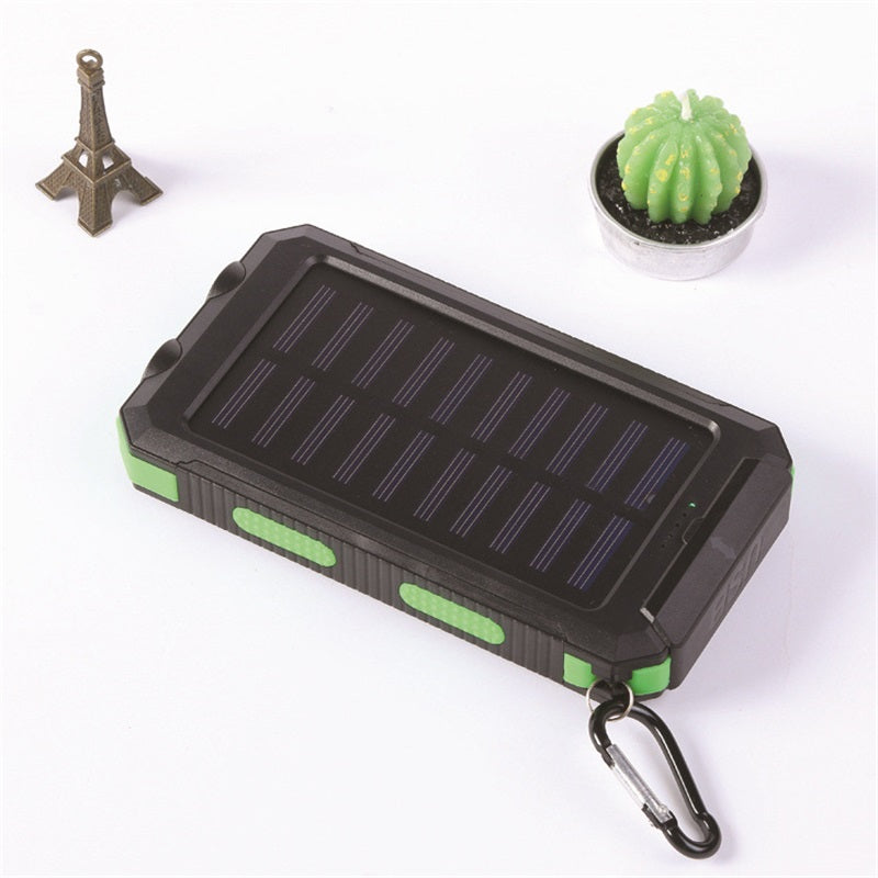 ⚡ Portable Solar Power Bank – Solar Powered Charger with Dual LED Flashlights 🔋