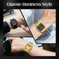 ⌚50% OFF💥Retro Style Square Face Multifunction Watch – Dual Display, Zinc Alloy, Stainless Steel✨