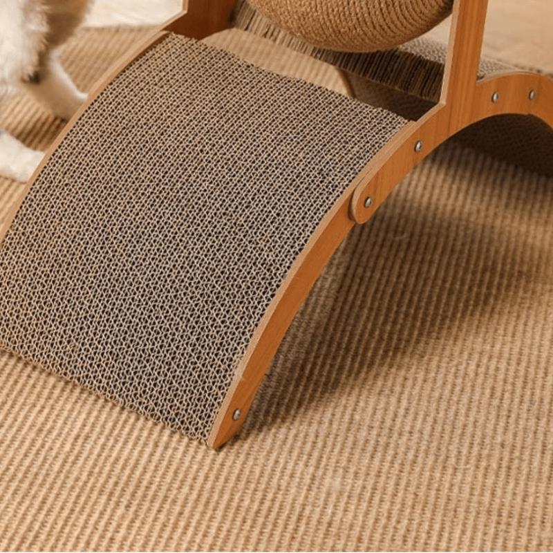 🐱Natural Sisal Cat Scratching Ball With Cardboard Pad✨