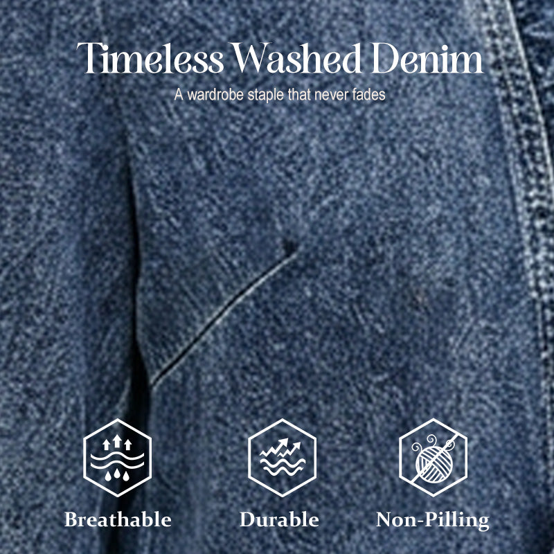 🧥 50% OFF NOW! 🌸 Women's Ruffle Trim Open-Front Denim Jacket – Lightweight, feminine & versatile – chic for any outfit 👗