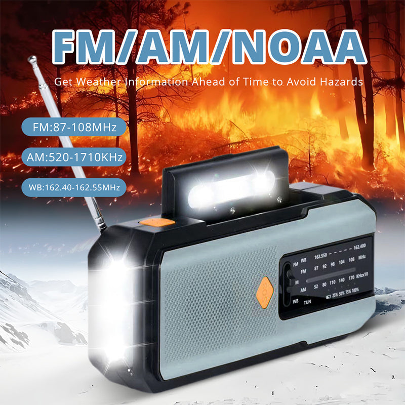 📻Solar Hand-Crank Emergency Weather Radio✨