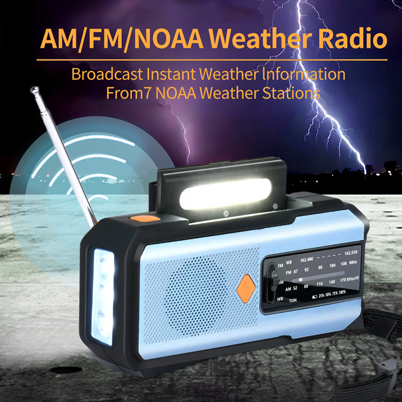 📻Solar Hand-Crank Emergency Weather Radio✨