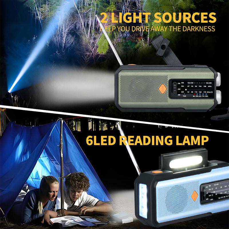 📻Solar Hand-Crank Emergency Weather Radio✨