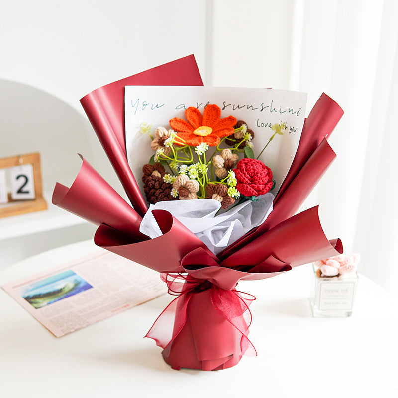 Handmade Delicate Crochet Flower Bouquet
