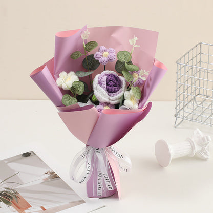 Handmade Delicate Crochet Flower Bouquet