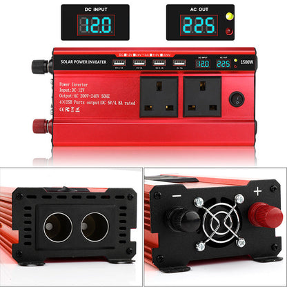 1500W Car Power Inverter with 4 USB Ports