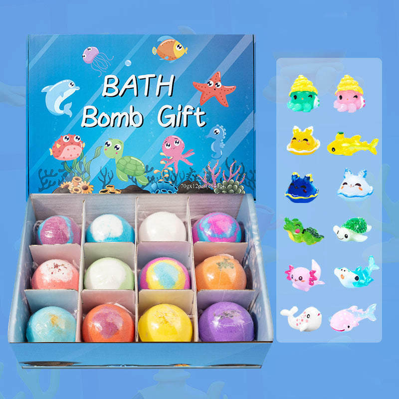 🛁 Ocean Theme Bath Bombs🌊60g*12 Pcs, Foamy Bath Time & Fun Gift Idea ✨