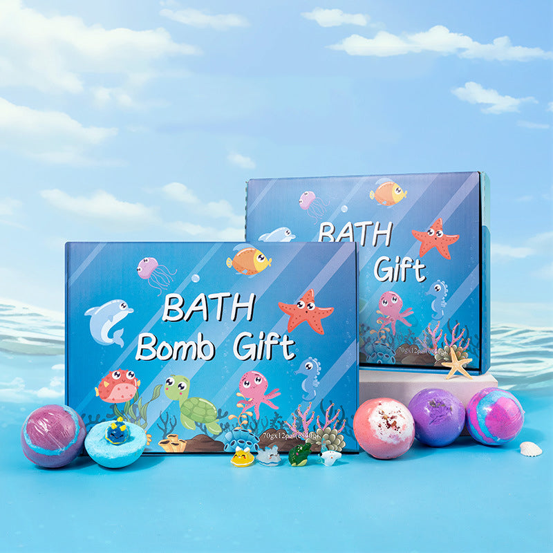 🛁 Ocean Theme Bath Bombs🌊60g*12 Pcs, Foamy Bath Time & Fun Gift Idea ✨