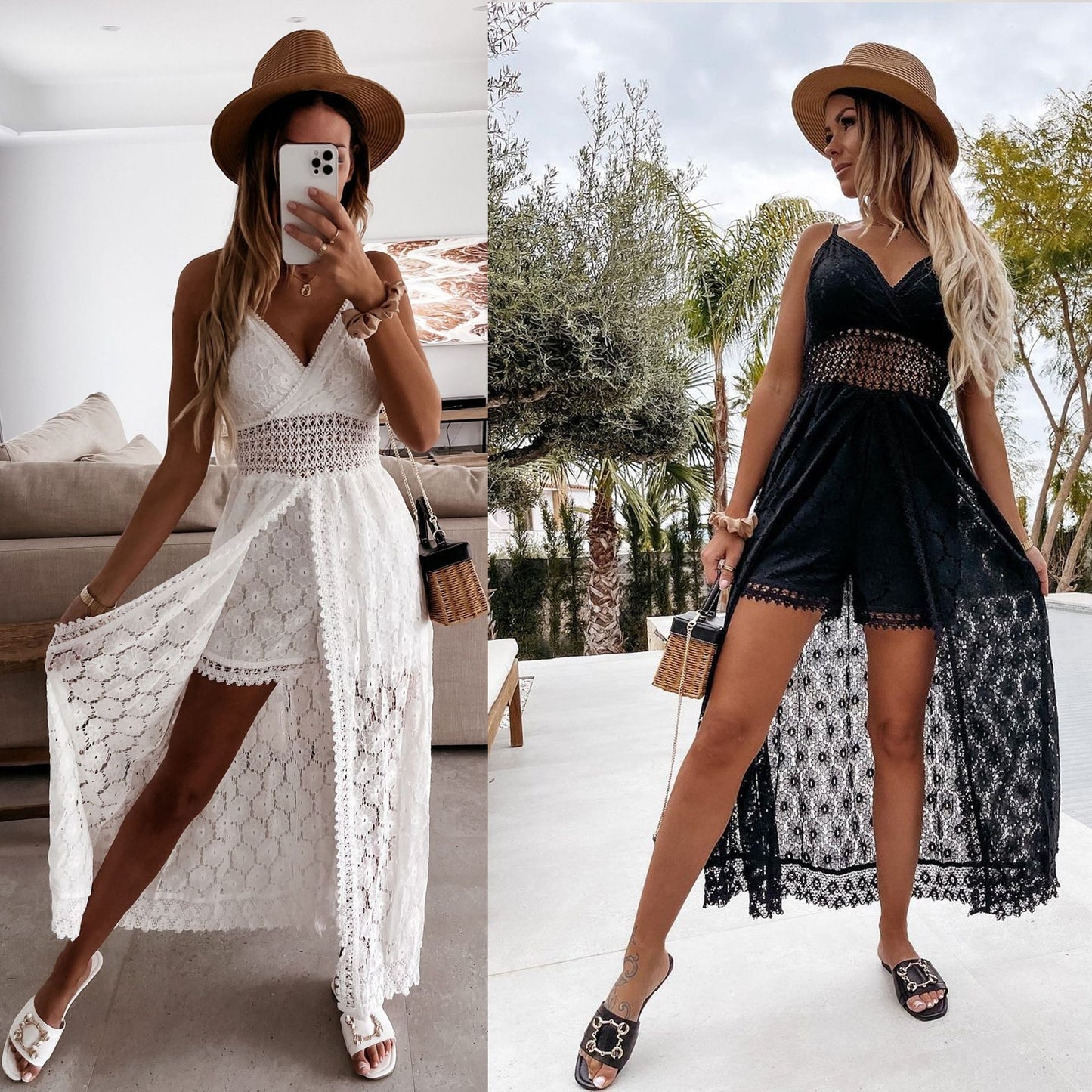 🎁New arrival 50% OFF💥Women's Jumpsuit with Spaghetti Straps – Loose Leisure Jumpsuit with Cut-Out Design✨