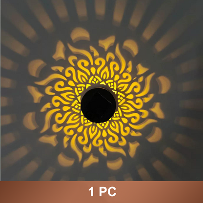 🌞50% OFF NOW!🌀Solar Mandala Light – Stunning Pattern Projection, 2-in-1 Floor & Wall Design & IP65 Waterproof Auto On/Off 🌿