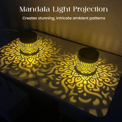 🌞50% OFF NOW!🌀Solar Mandala Light – Stunning Pattern Projection, 2-in-1 Floor & Wall Design & IP65 Waterproof Auto On/Off 🌿