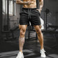 Men's Quick-Dry Athletic Shorts with Zipper Pockets