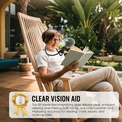5X Hands Free Magnifying Glass