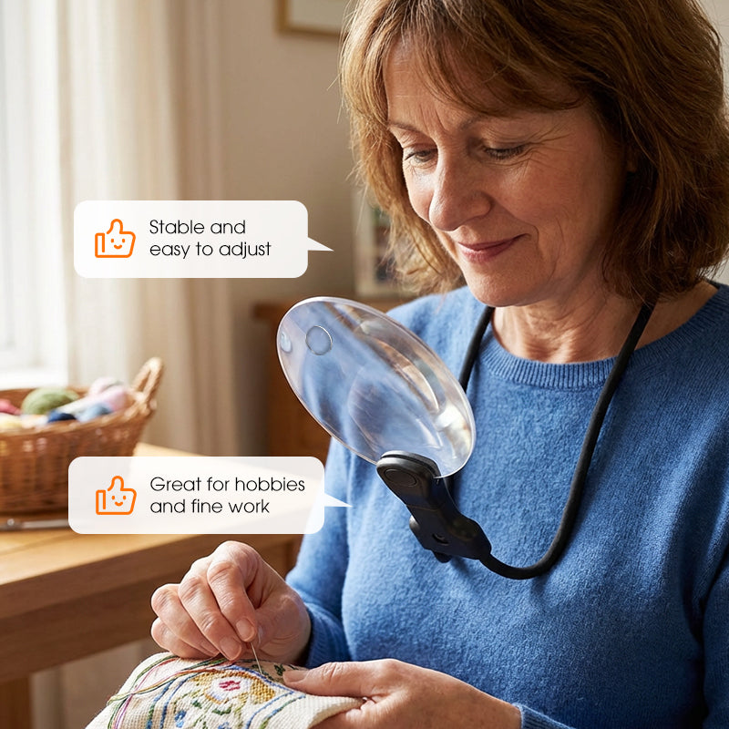 5X Hands Free Magnifying Glass