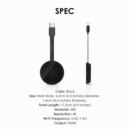 4K Wireless HDMI Display Dongle