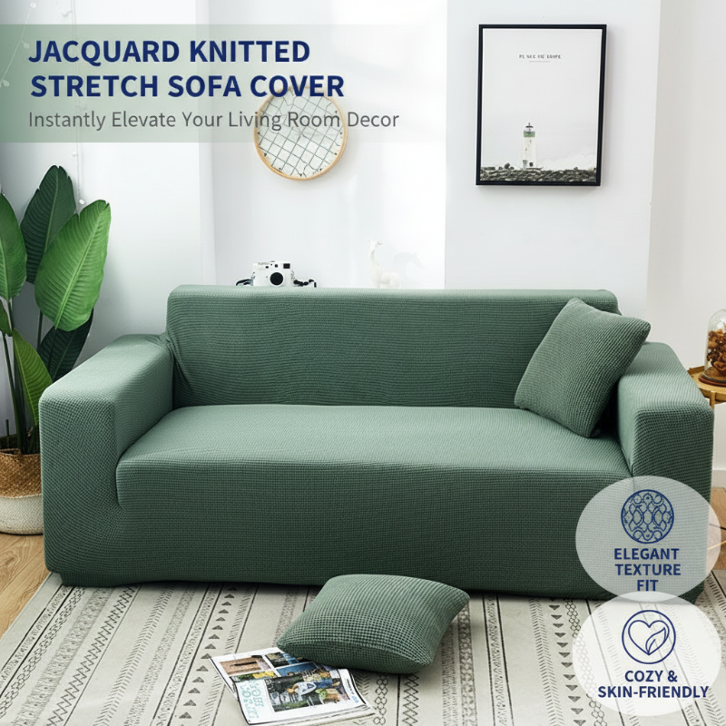 Jacquard Knitted Stretch Sofa Cover