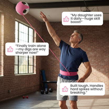 🏐 50% OFF! ✨ Volleyball Training Aid with Elastic Cord – Practice Serves & Spikes Solo at Home